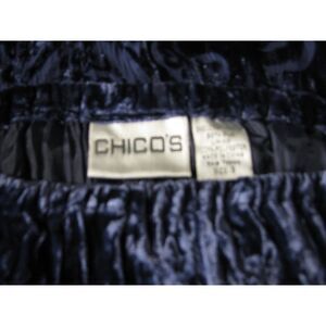 NWT Chico's Mabyn Whimsy goth crushed burnout velvet long skirt